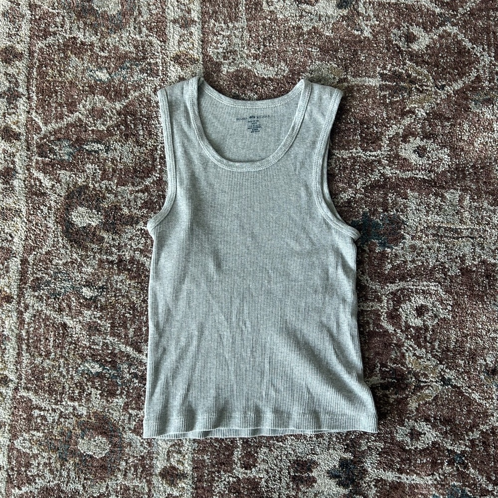 Brandy Melville gray ribbed tank top